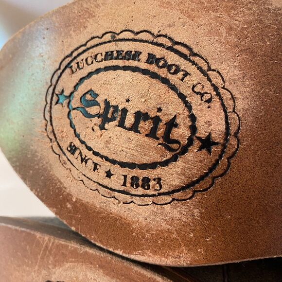 Lucchese Women's Spirit Gray Brandy Calf‎ Short Riding Western Boots Size 7.5 M - Picture 11 of 13